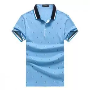 shark hommes t-shirt polo shirt summer lapel printing honeybee light blue